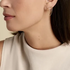 Histoire d'Or Bijou D'oreille Unitaire Plaqué Or Jaune Kazia Oxydes De Zirconium