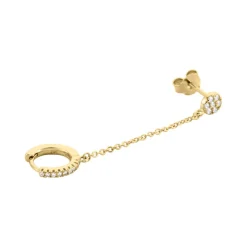 Histoire d'Or Bijou D'oreille Unitaire Plaqué Or Hesmee Oxyde De Zirconium Sale