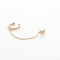 Histoire d'Or Bijou D'oreille Unitaire Plaqué Or Sweyn Oxyde De Zirconium Clearance