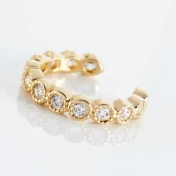 Histoire d'Or Bijou D'oreille Unitaire Silohe Plaqué Or Jaune Oxyde De Zirconium Outlet