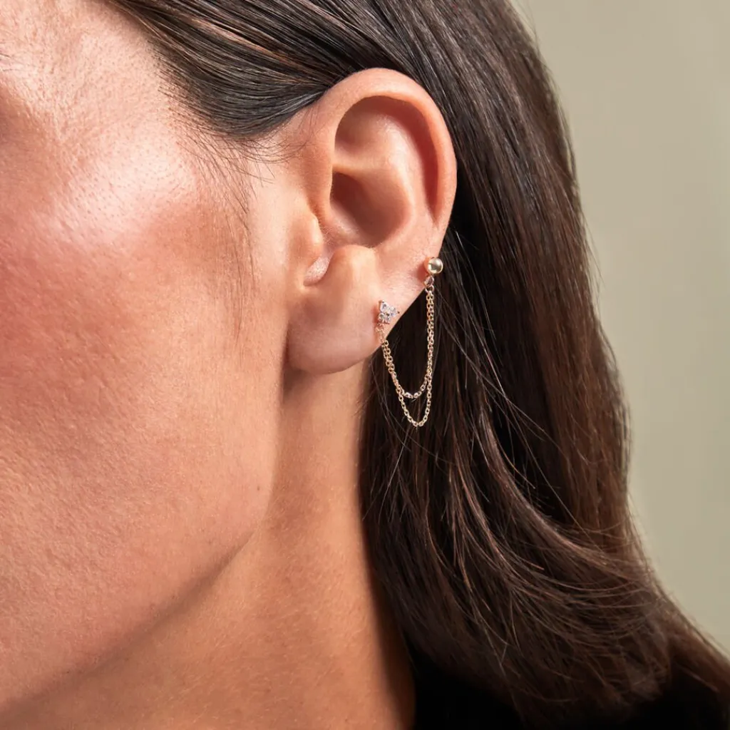 Histoire d'Or Bijou D'oreille Unitairenat Or Jaune Oxyde De Zirconium Online