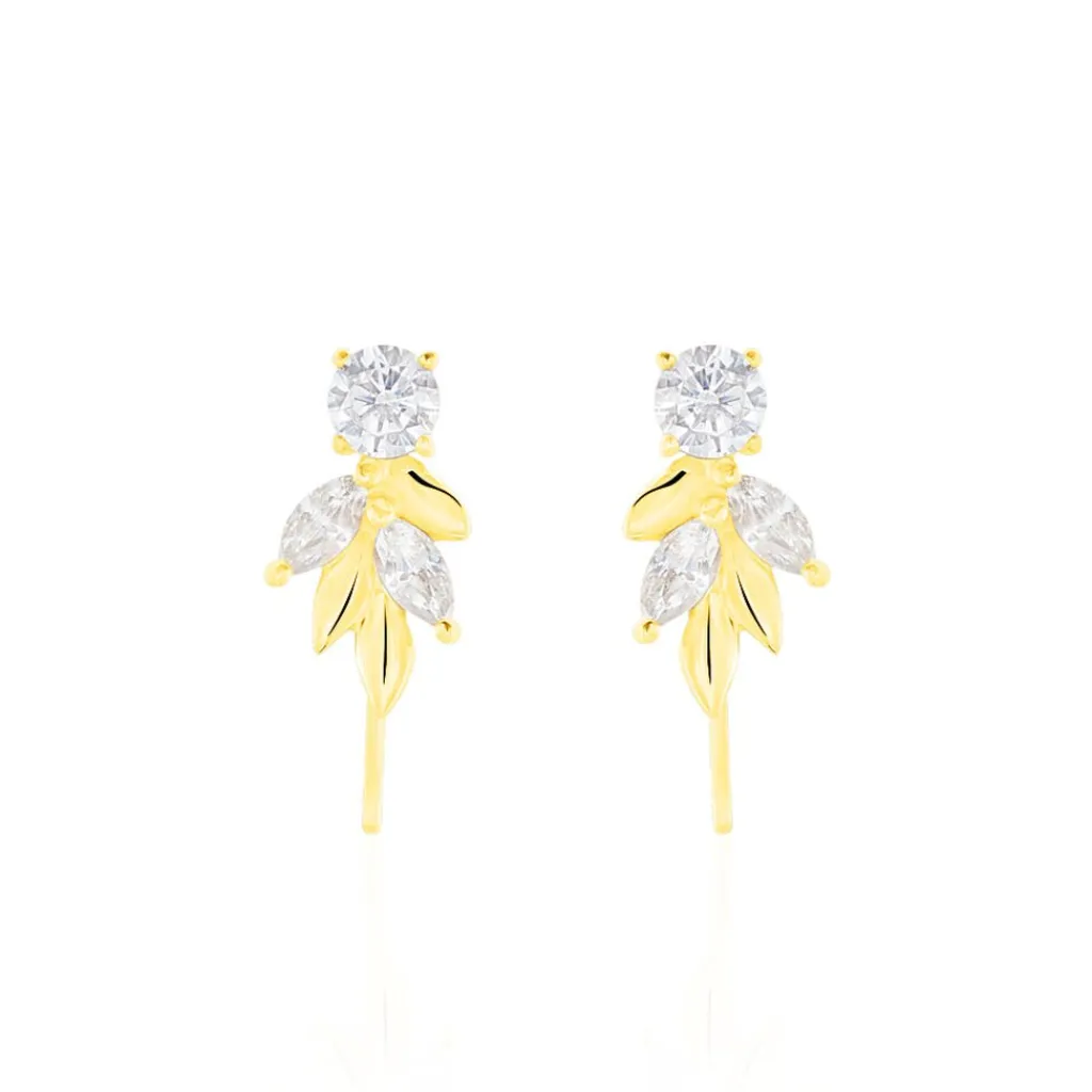 Histoire d'Or Bijoux D'oreilles Alexine Or Jaune Oxyde De Zirconium Hot