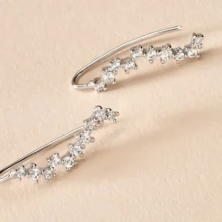 Histoire d'Or Bijoux D'oreilles Brandi Argent Rhodié Oxyde De Zirconium Hot