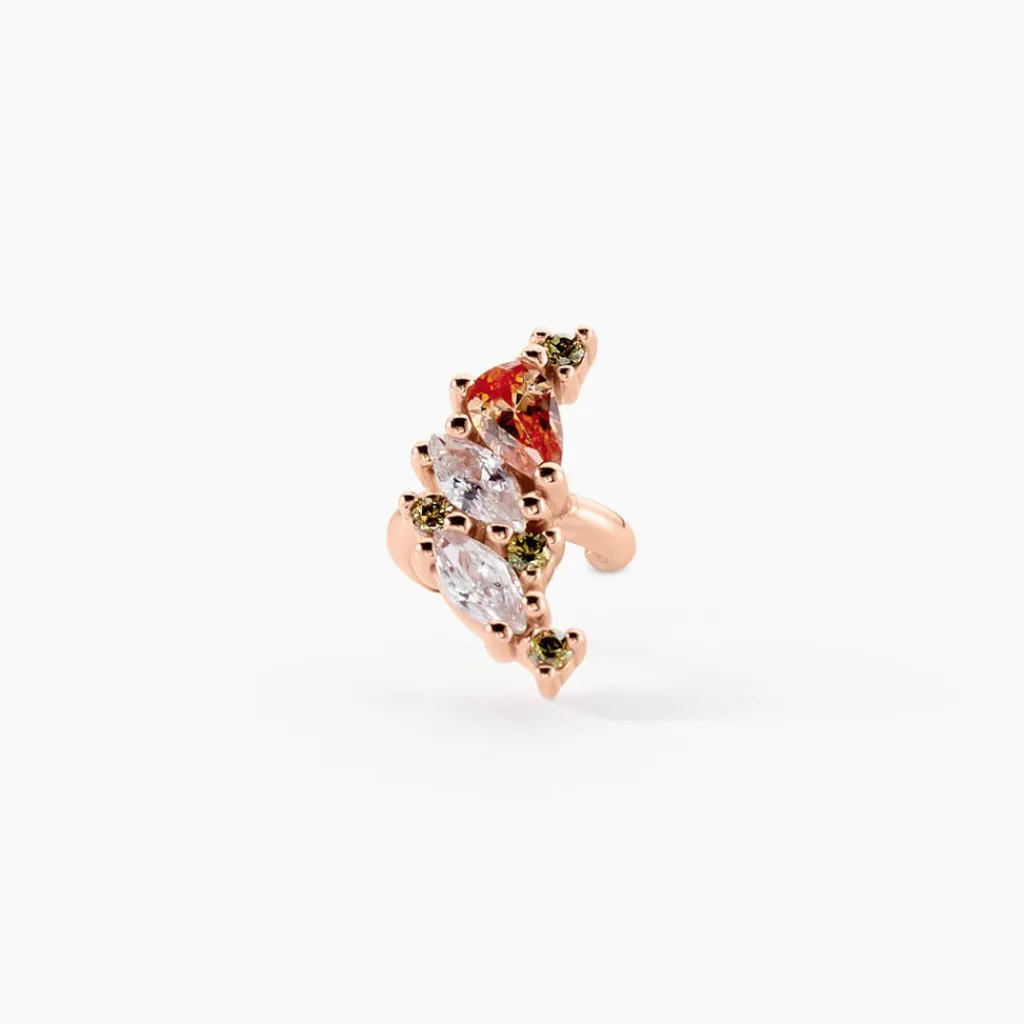 Histoire d'Or Bijoux D'oreilles Camelia Argent Rose Oxyde De Zirconium Clearance