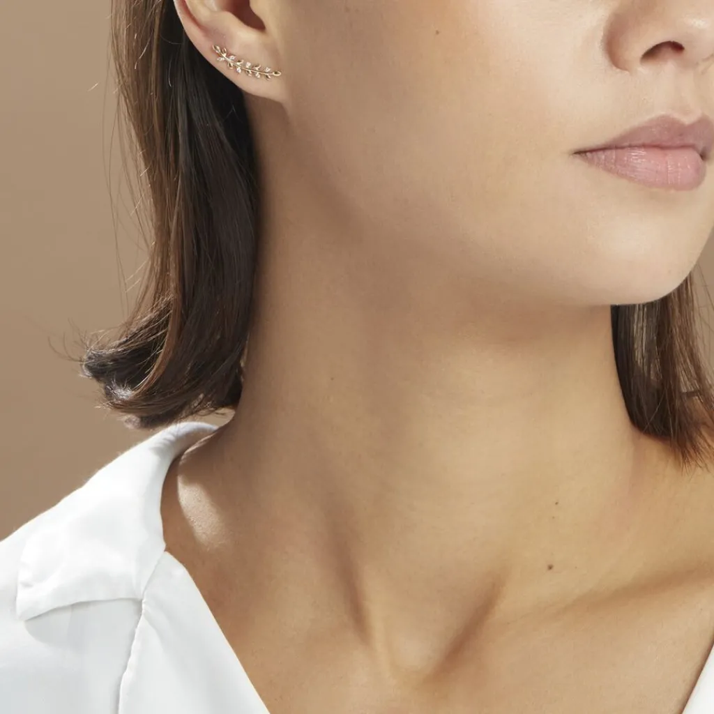 Histoire d'Or Bijoux D'oreilles Eloiza Or Jaune Oxyde De Zirconium Discount