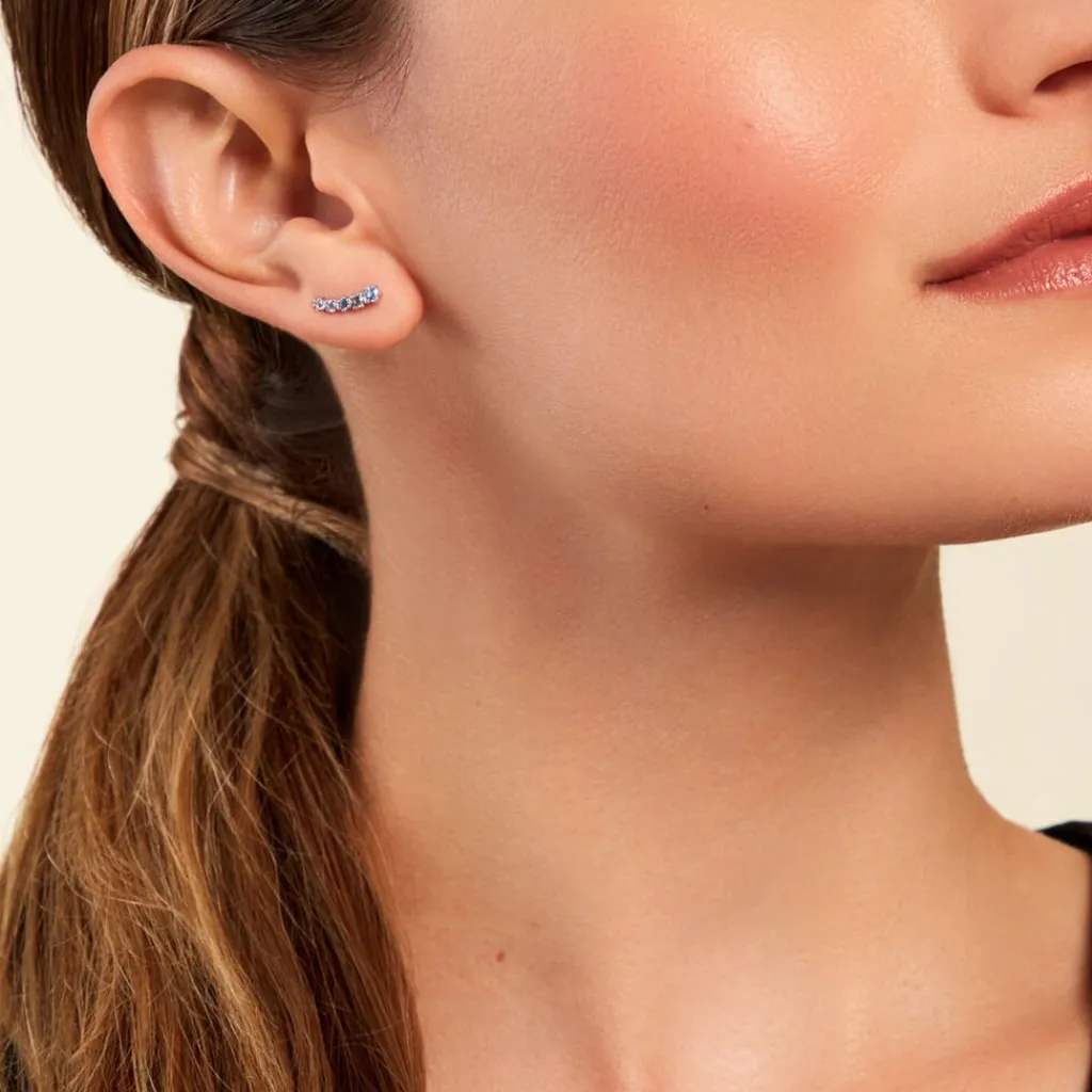 Histoire d'Or Bijoux D'oreilles Elorine Argent Blanc Oxyde De Zirconium