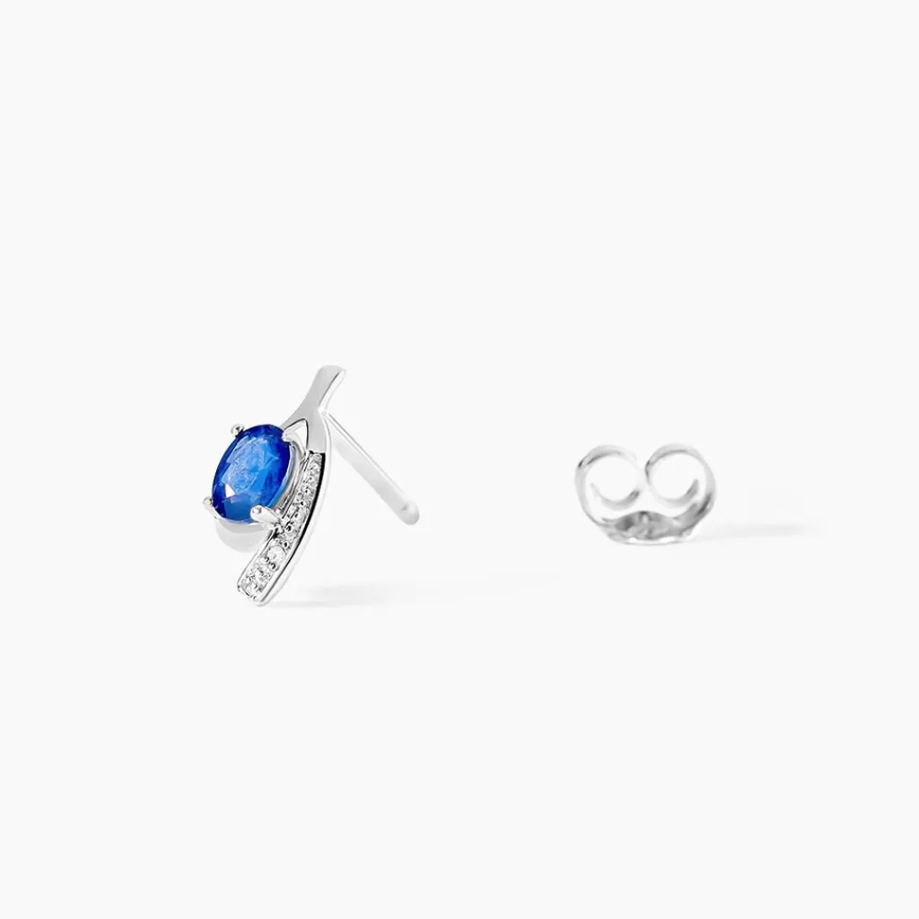 Histoire d'Or Bijoux D'oreilles Emotion Diamant or blanc saphir Discount