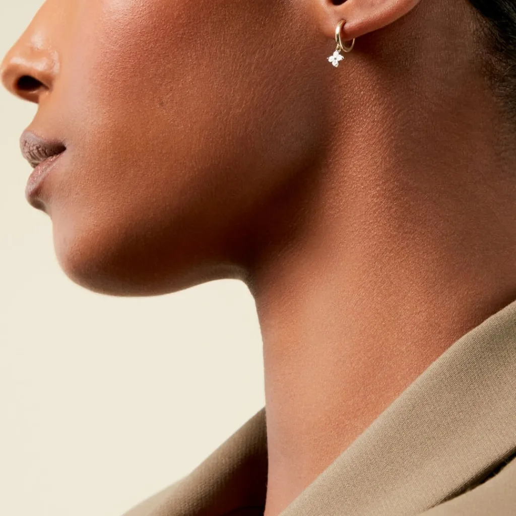 Histoire d'Or Bijoux D'Oreilles Eternal Spring Or Jaune Diamant Clearance