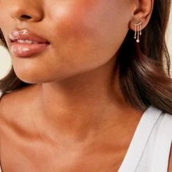 Histoire d'Or Bijoux D'Oreilles Faris Or Jaune Oxyde De Zirconium Clearance