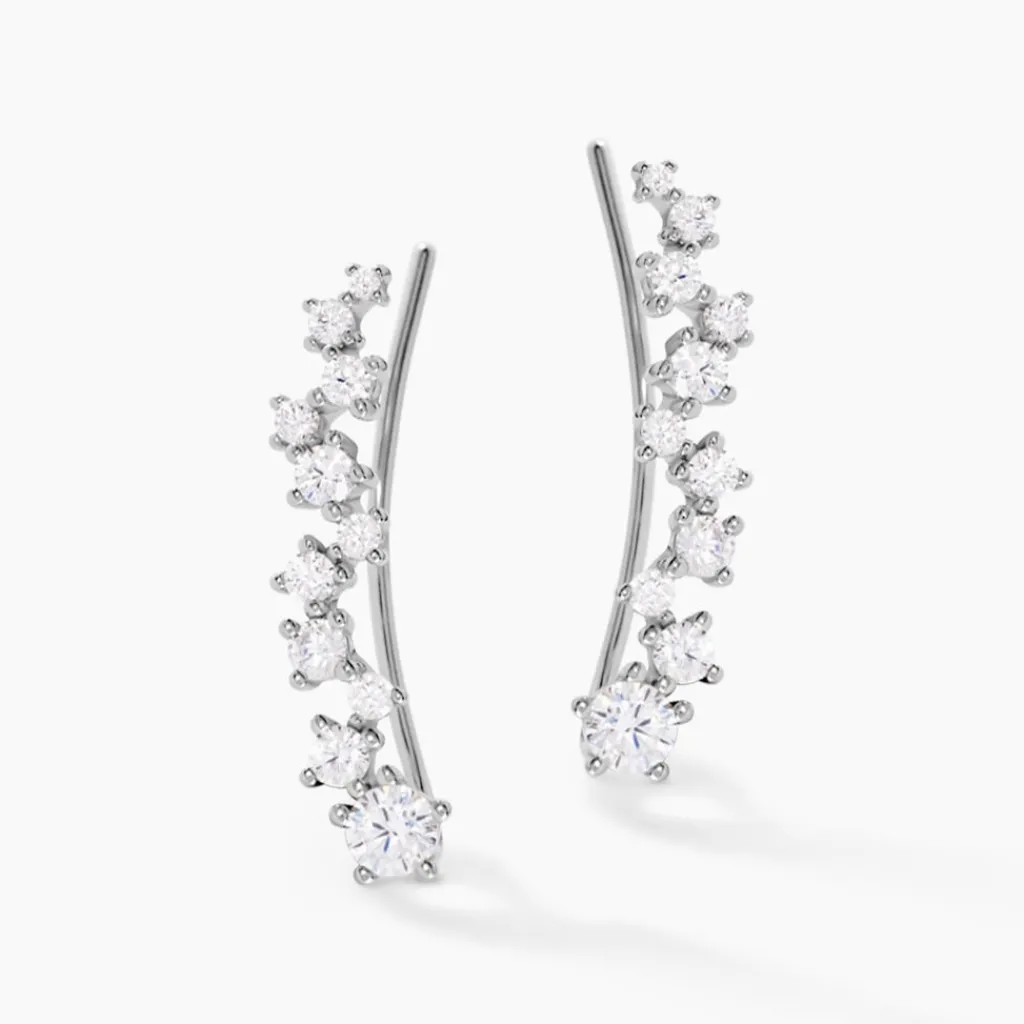 Histoire d'Or Bijoux D¿oreilles Grimpants Enza Argent Blanc Oxyde De Zirconium Hot