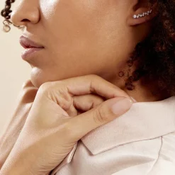 Histoire d'Or Bijoux D¿oreilles Grimpants Enza Argent Blanc Oxyde De Zirconium Hot