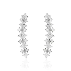 Histoire d'Or Bijoux D¿oreilles Grimpants Sarida Argent Blanc Oxyde De Zirconium Sale