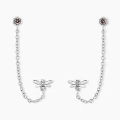 Histoire d'Or Bijoux D'oreilles Honey Argent Blanc Oxyde De Zirconium Discount