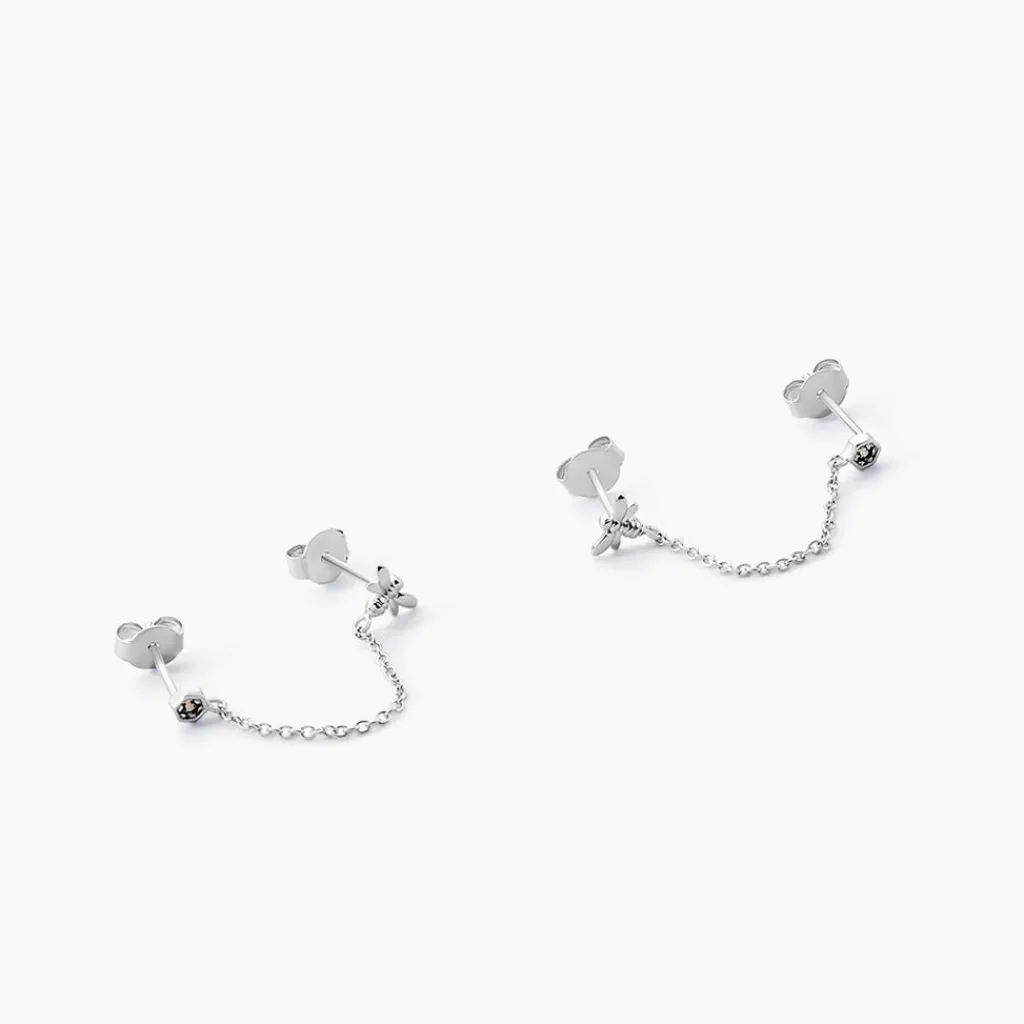 Histoire d'Or Bijoux D'oreilles Honey Argent Blanc Oxyde De Zirconium Discount