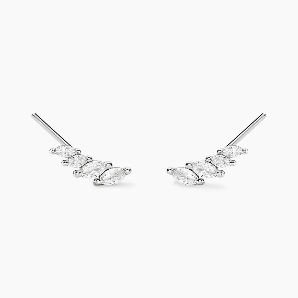 Histoire d'Or Bijoux D'oreilles Juanie Argent Blanc Oxyde De Zirconium New