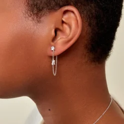 Histoire d'Or Bijoux D'oreilles Kerrie Argent Blanc Oxyde De Zirconium Online