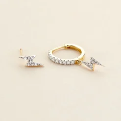 Histoire d'Or Bijoux D'oreilles Kirsteen Or Jaune Oxyde De Zirconium