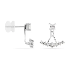 Histoire d'Or Bijoux D'oreilles Kyoto Or Blanc Oxyde De Zirconium New