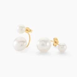 Histoire d'Or Bijoux D'oreilles Metisse Or Jaune Perle De Culture Hot