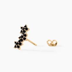 Histoire d'Or Bijoux D'oreilles Midnight Royalty Plaqué Or Jaune Oxyde De Zirconium Clearance