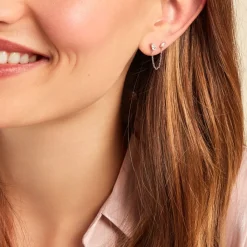 Histoire d'Or Bijoux D'oreilles Navette De Zirconium argent blanc oxyde Outlet