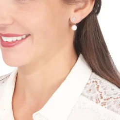 Histoire d'Or Bijoux D'oreilles Norah Or Jaune Perle De Culture Et Oxyde Outlet