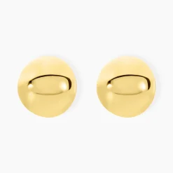 Histoire d'Or Bijoux D'oreilles Perles Solaires Acier Jaune Sale