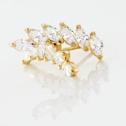 Histoire d'Or Bijoux D'oreilles Resa Or Jaune Oxyde De Zirconium