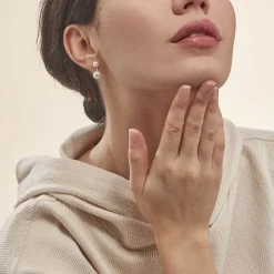 Histoire d'Or Bijoux D'oreilles Seona Or Jaune Perle De Culture New