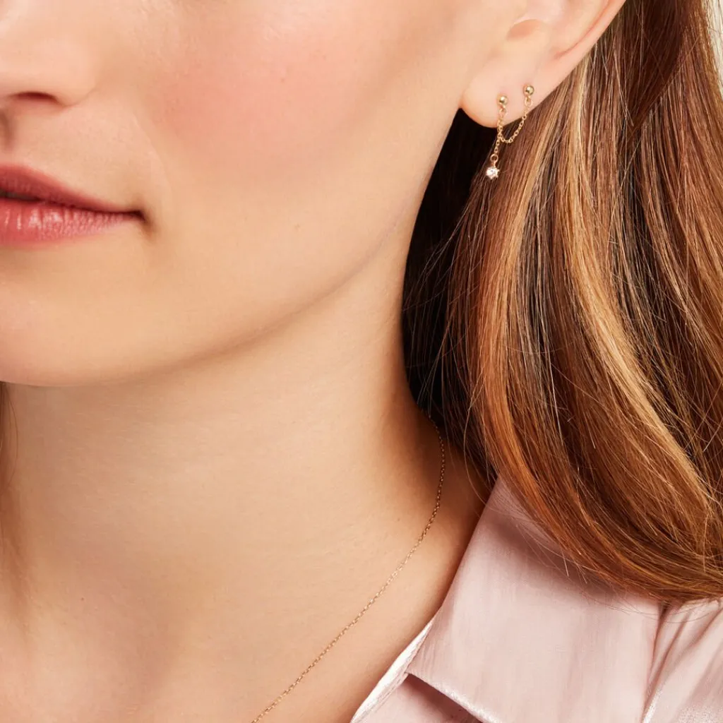 Histoire d'Or Bijoux D'oreilles Sly Or Jaune Oxyde De Zirconium Outlet