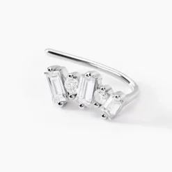 Histoire d'Or Bijoux D'oreilles Zachary Or Blanc Diamant Synthétique Discount