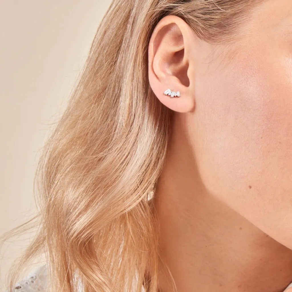 Histoire d'Or Bijoux D'oreilles Zachary Or Blanc Diamant Synthétique Discount