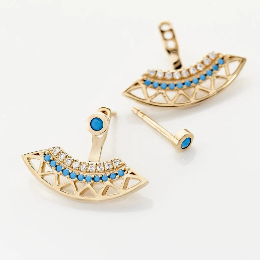 Histoire d'Or Bijoux D'oreilles Zoila Plaqué Or Jaune Oxyde De Zirconium Discount