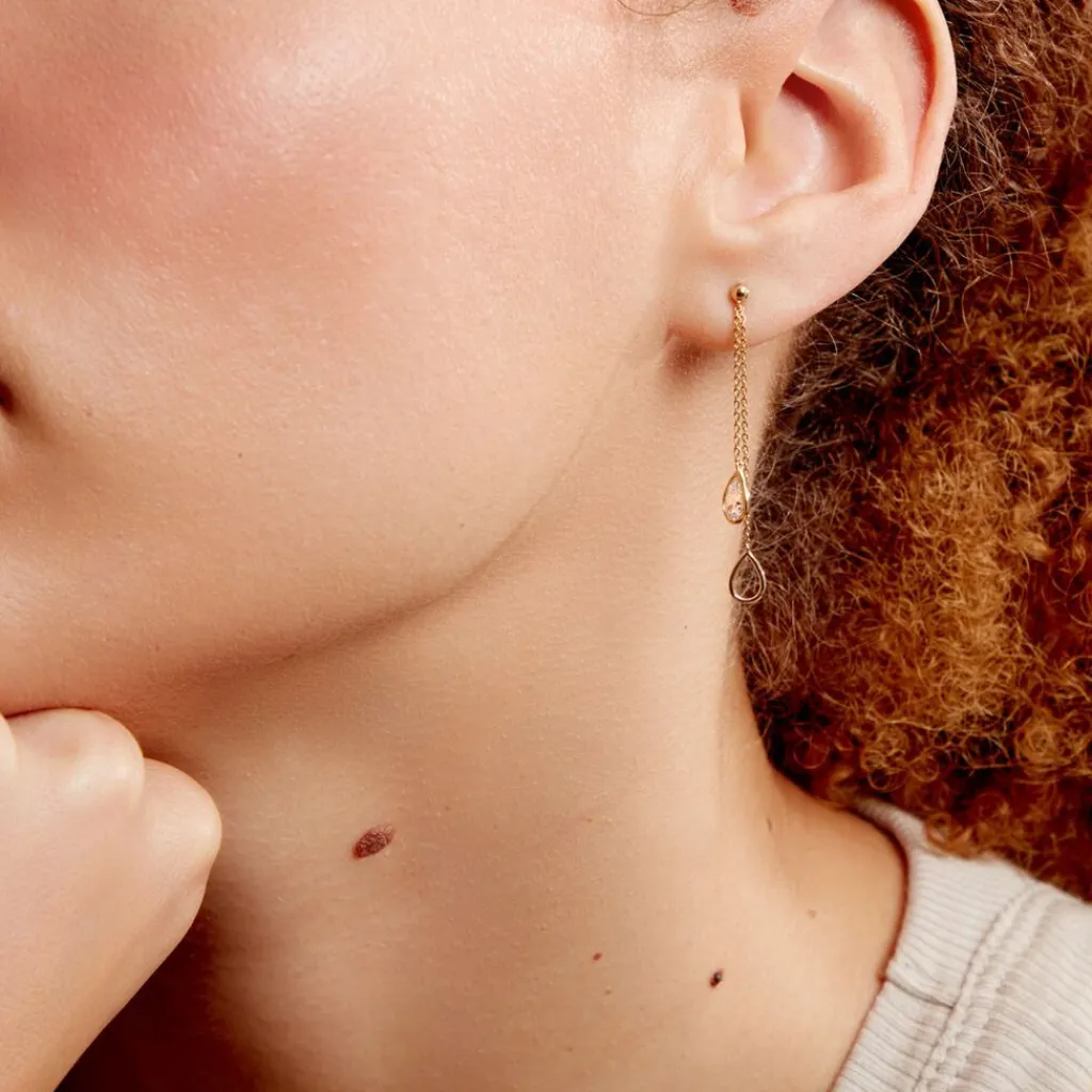 Histoire d'Or Bo Pendantes Or Jaune Emerika Oxyde De Zirconium or jaune oxyde Outlet