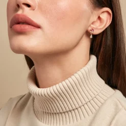 Histoire d'Or Boucle D'oreille Dépareillée Clematis Plaqué Or Jaune Spinelle Oxyde Clearance