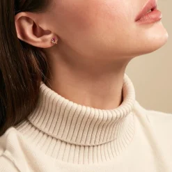 Histoire d'Or Boucle D'oreille Dépareillée Clematis Plaqué Or Jaune Spinelle Oxyde Clearance