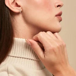 Histoire d'Or Boucle D'oreille Fachtna Or Jaune Oxyde De Zirconium Clearance