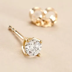 Histoire d'Or Boucle D'oreille Puce Unitaire Victoria or jaune diamant Outlet