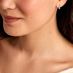 Histoire d'Or Boucle D'oreille Puce Unitaire Deorsa Argent Blanc Oxyde De Zirconium Discount