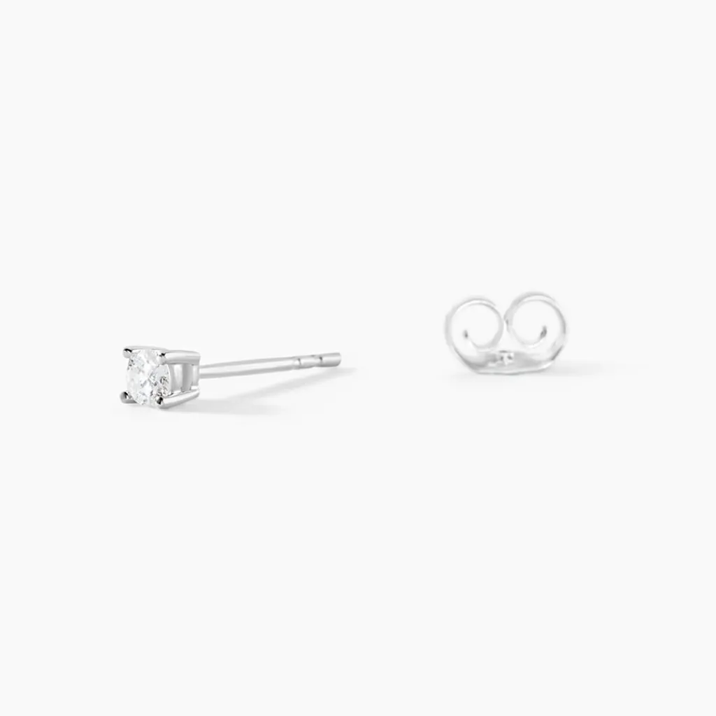 Histoire d'Or Boucle D'oreille Puce Unitaire Victoria or blanc diamant Hot