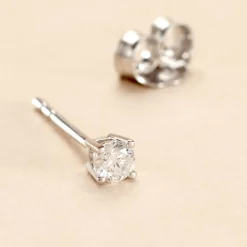 Histoire d'Or Boucle D'oreille Puce Unitaire Victoria or blanc diamant Hot