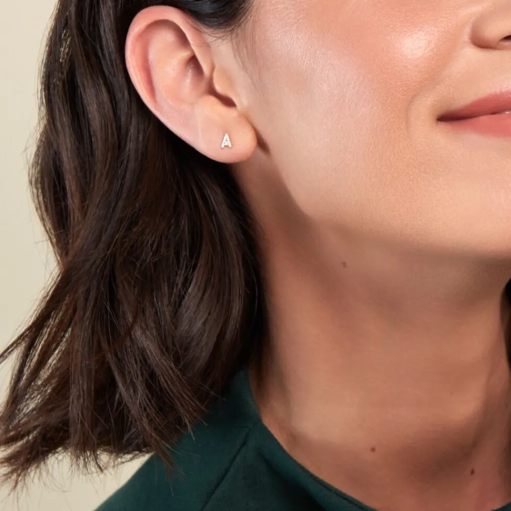 Histoire d'Or Boucle D'oreille Puce Unitaire Jodoca Or Jaune Oxyde De Zirconium Clearance