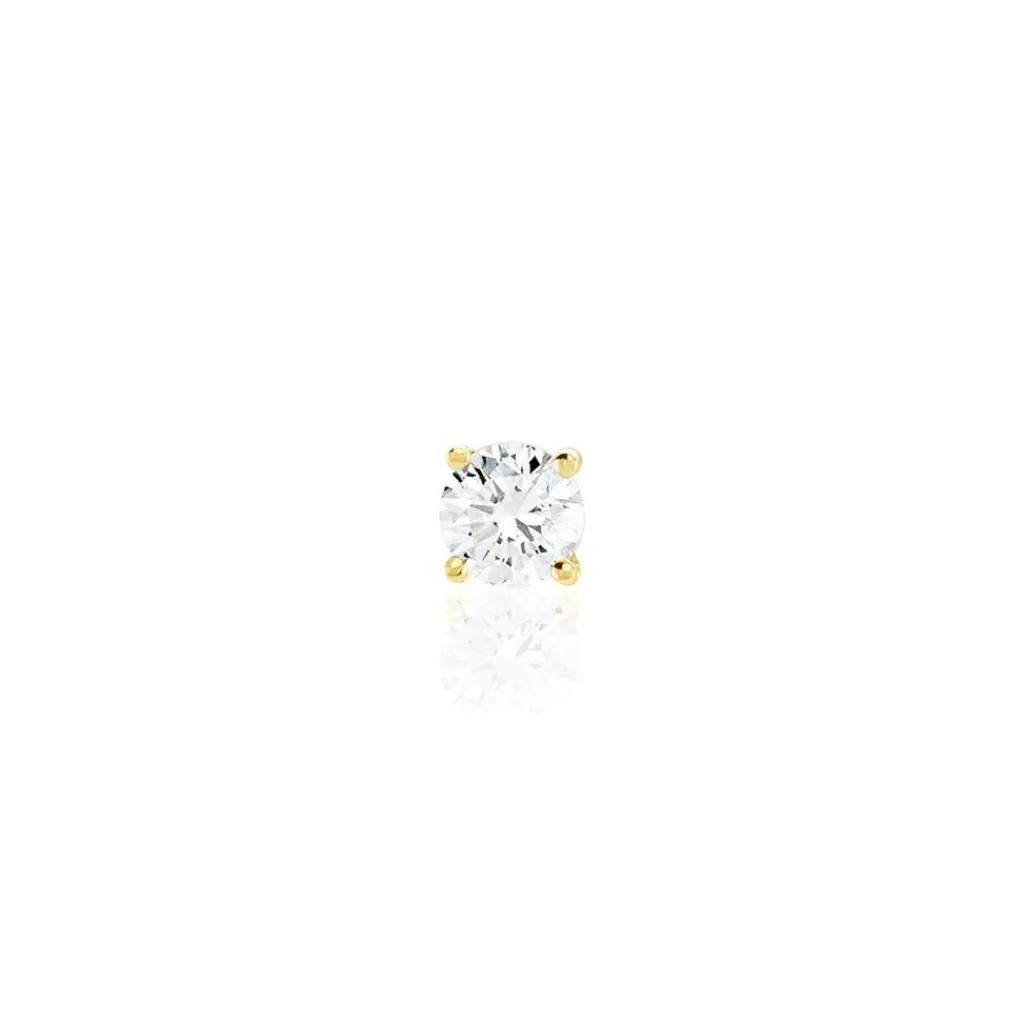Histoire d'Or Boucle D'oreille Puce Unitaire Victoria or jaune diamant New