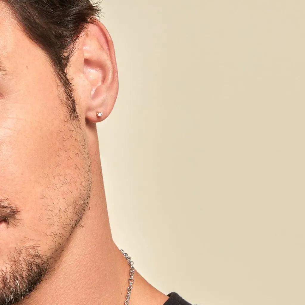 Histoire d'Or Boucle D'oreille Puce Unitaire Victoria or jaune diamant New