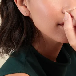 Histoire d'Or Boucle D'oreille Puce Unitaire Jodoca Or Jaune Oxyde De Zirconium