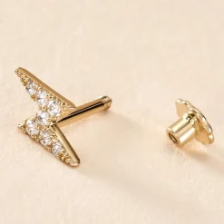 Histoire d'Or Boucle D'oreille Puce Unitaire Jusa Or Jaune Oxyde De Zirconium Discount