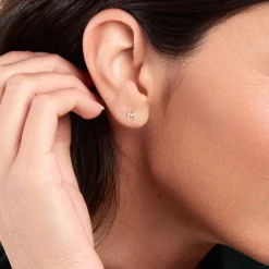 Histoire d'Or Boucle D'oreille Puce Unitaire Jodoca Or Jaune Oxyde De Zirconium Outlet