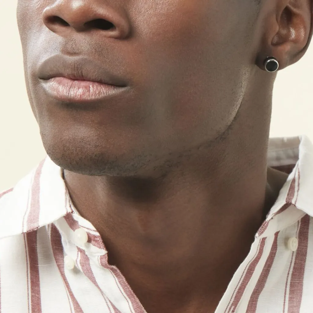 Histoire d'Or Boucle D'oreille Puce Unitaire Maurus Argent Blanc Email Outlet