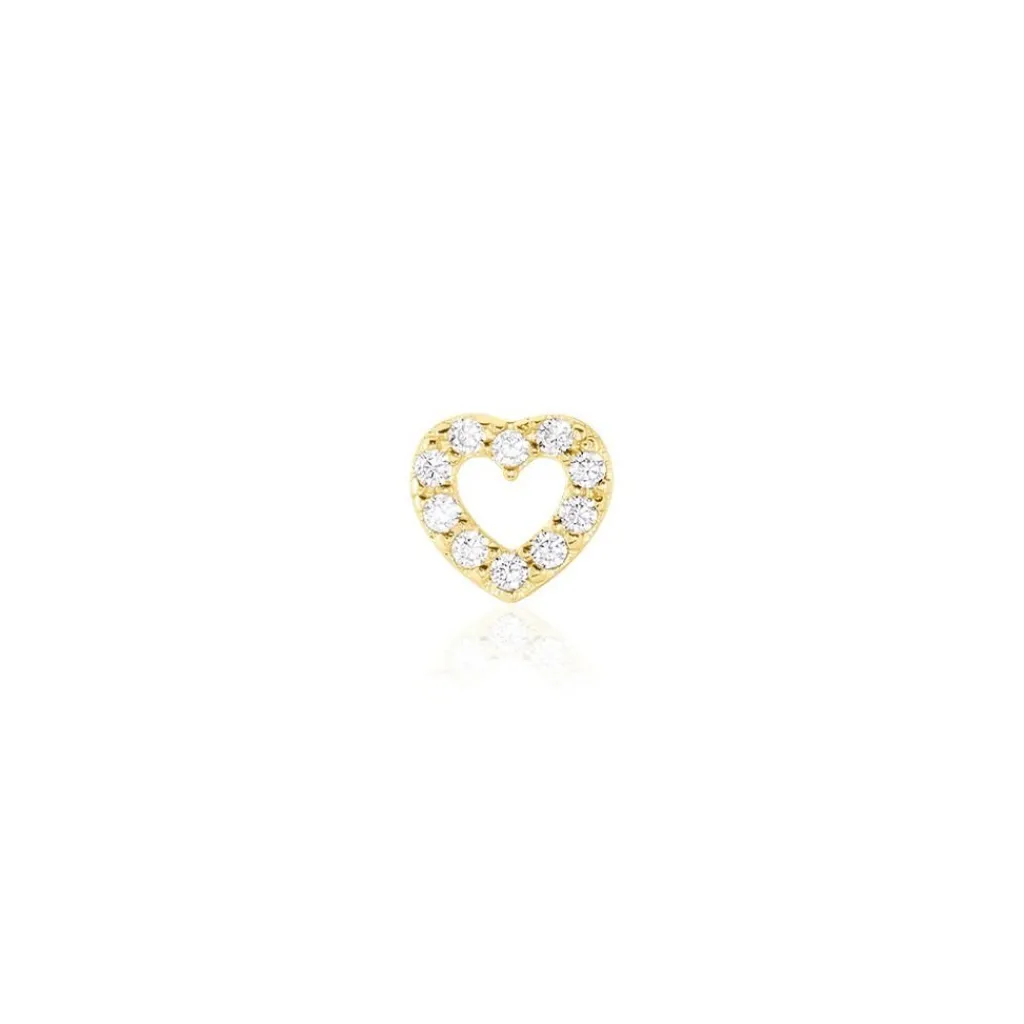 Histoire d'Or Boucle D'oreille Puce Unitaire Howie Or Jaune Oxyde De Zirconium Hot