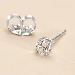 Histoire d'Or Boucle D'oreille Puce Unitaire Victoria or blanc diamant Discount